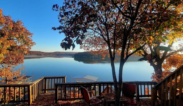 Lake Eufaula, Ok lakefront home with private boat dock in Arrowhead State Park