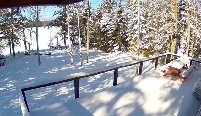 Lake front cabin Direct access to Snowmobile Trails. Hiking & Local shops!