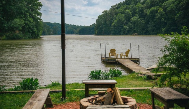 lake front cabin hot tub peaceful stunning views