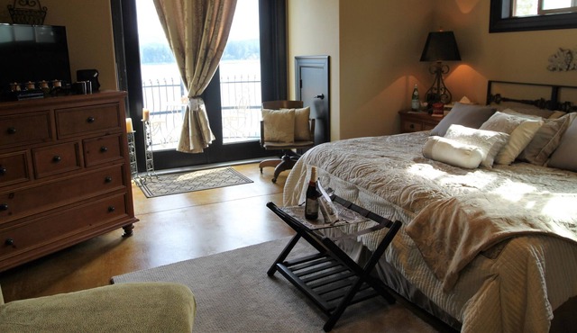 Lake Front Castle Style Custom Home Balcony Suites