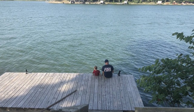 Lake front house on deep waters of Lake Wabaunsee, Alma Kansas.