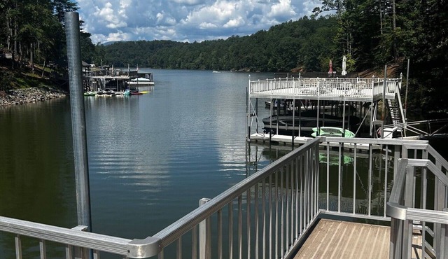 Lake Front Retreat with 2-tier Dock , Brand new 4 Bedroom Home