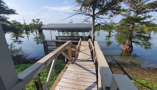 Lake front rustic fishing camp