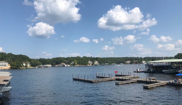 Lake front, walk-in condo, large deck with evening shade and awesome water view.