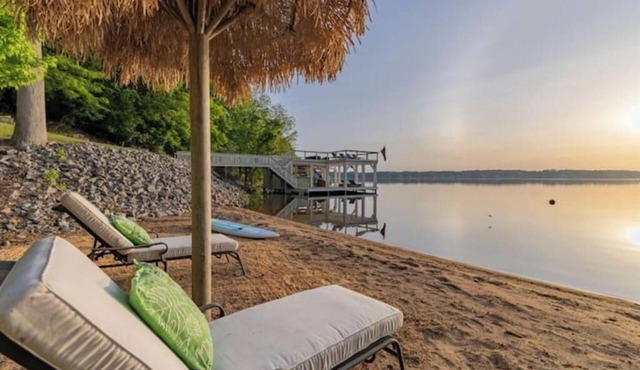 Lake Gaston's Million Dollar Baby!nEpic Dock w/Bar, TV, Private Beach, Sleeps 14