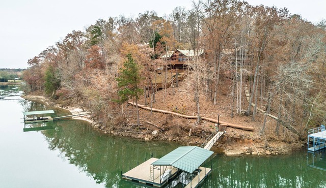 Lake Hartwell Mountain Home with Stunning Views and Deep Water Private Dock