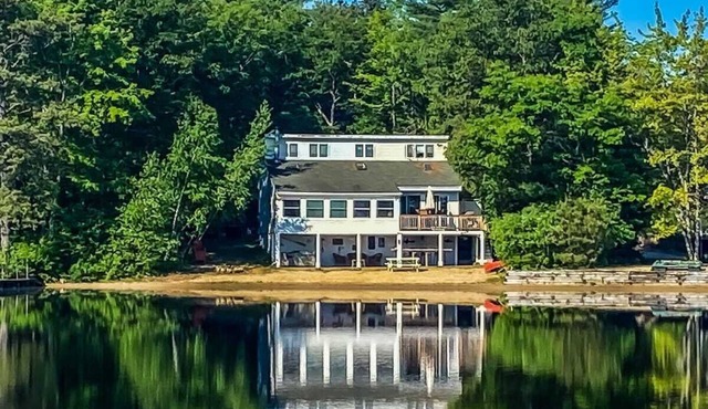 Lake Home with Private Beach and Hot Tub