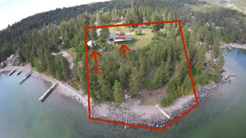 Lake Hospitality LLC Woods Bay property on Flathead Lake in Bigfork MT with 2 homes