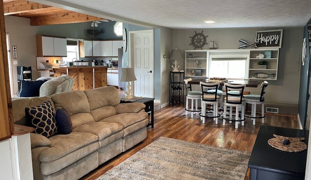 Lake house on the water