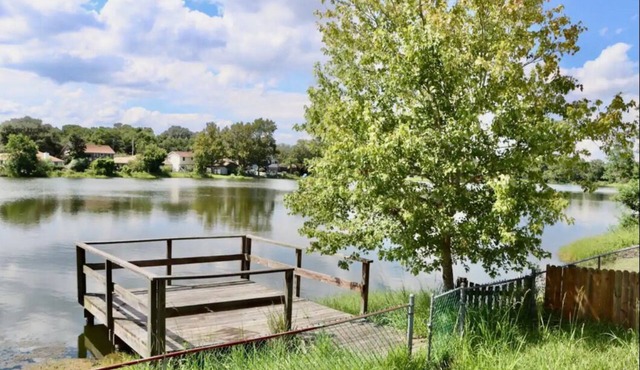 Lake house scenic view with close proximity to the beach and necessities