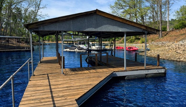 Lake Lanier Lake House with Private Dock Hot Tub Pet-friendly Game Room