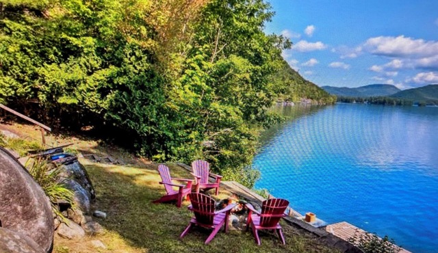 Lake Lodge on Brant Lake with direct lakefront, dock access, and amazing views!