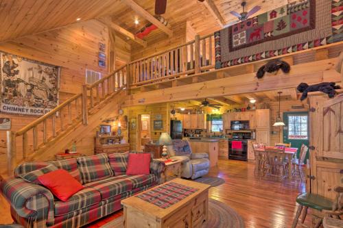 Lake Lure Log Cabin w/Grill, Near Hiking!