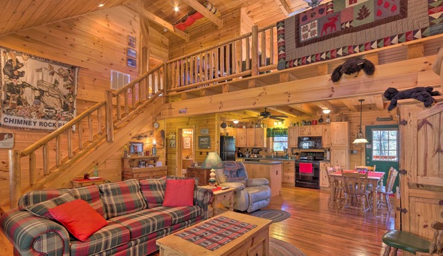 Lake Lure Log Cabin w/Grill, Near Hiking!