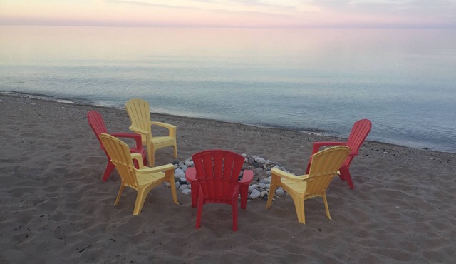 Lake Michigan Beach Home with Over 100’ of Private Sand Beach! Pets Welcome!