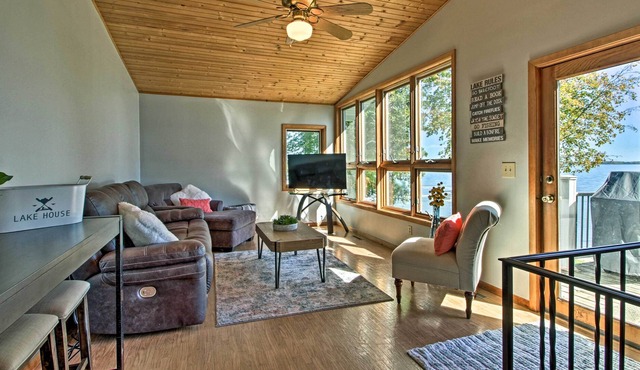 Lake Miltona Waterfront Home w/ Deck & Dock!