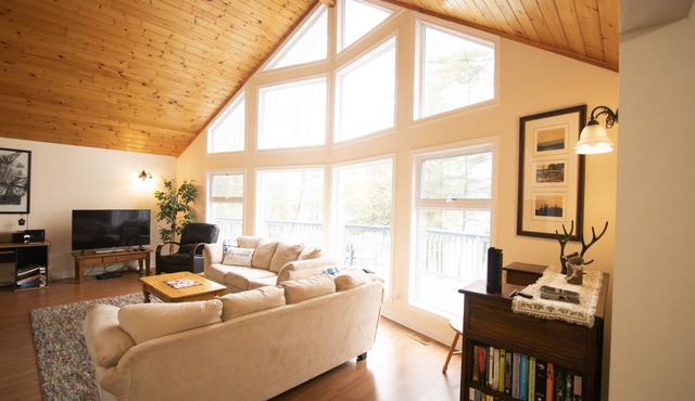 Lake Muskoka year round cottage rental with 200' of waterfront.