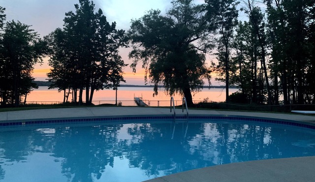 Lake Noquebay views poolside!!!