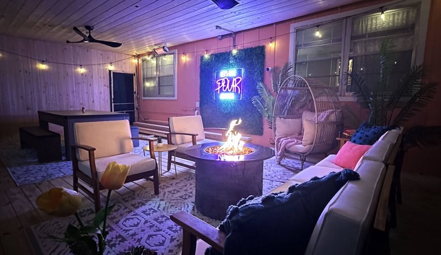 Lake of the Ozarks Lakefront home with water slide and game porch