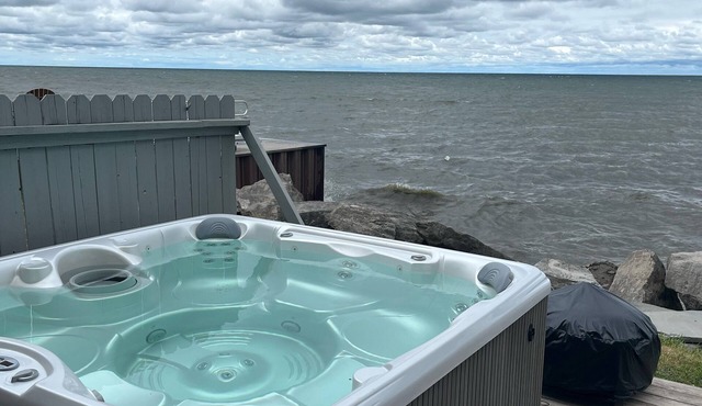 Lake Ontario waterfront house with hot tub!
