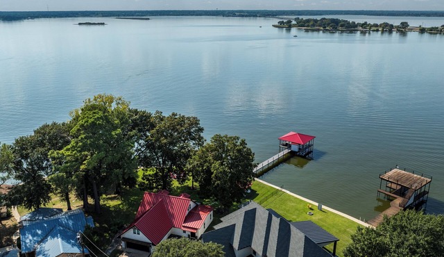Lake point on main body with boat lift