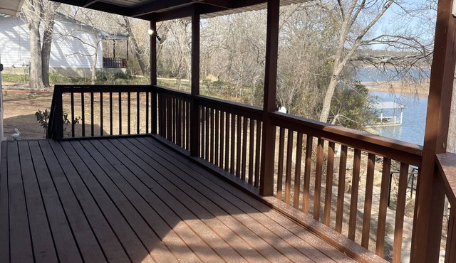 Lake side home with private dock