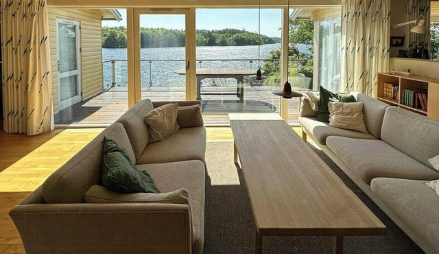Lake view and private pier at Silkeborg Lakes