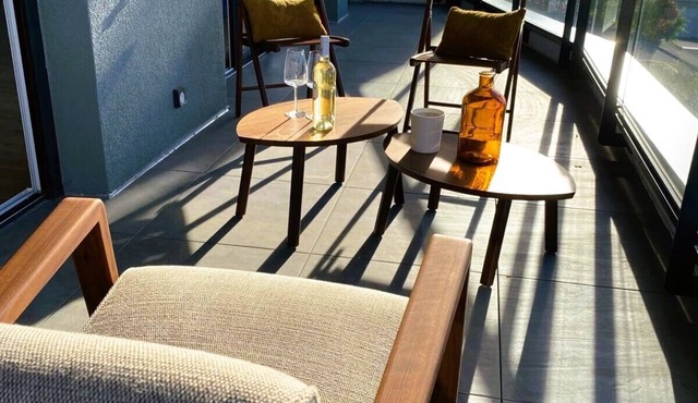 Lake view apartment, terraces, 2 bedrooms, open kitchen