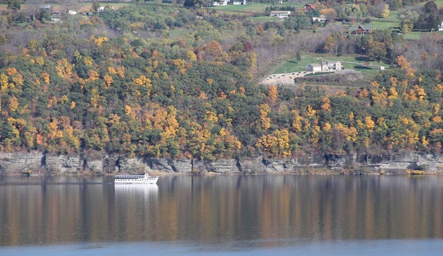 Lake view home on a bluff overlooking Seneca Lake