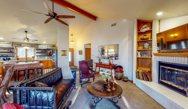 Lake-View Home with Gas Fireplaces, Deck & Grill, Dog-Friendly Yard