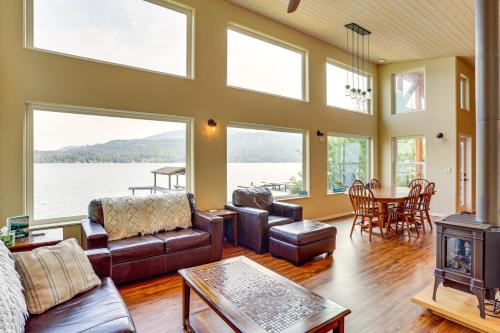 Lake Whatcom House with Private Hot Tub and Dock