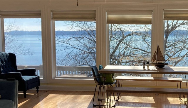 Lake Wheeler waterfront home with panoramic views