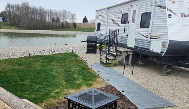 lakefront 2 bedroom rv at Whispering meadows at patoka lake