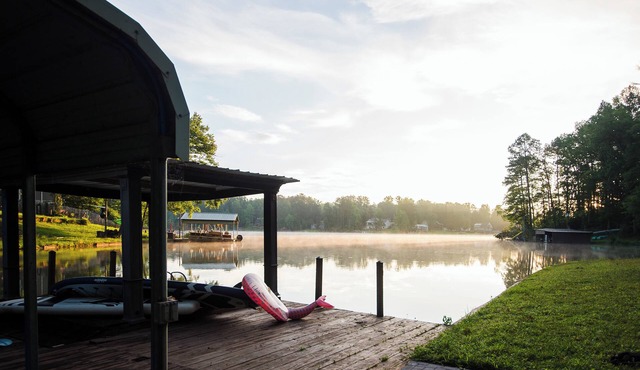 Lakefront 5BR Home w/Private Dock, 2 Kitchens, Sleeps 12+, Pet-Friendly