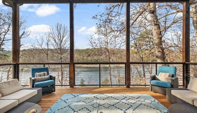 Lakefront A Frame on Beaver Lake - Stunning Views + Rope Swing Cove