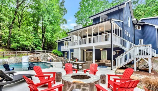 Lakefront, Backyard Oasis, Camp Marshmallows, Indoor Gym, Saltwater Pool