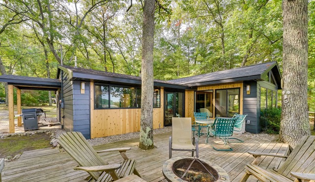 Lakefront Baldwin Cottage w/ Deck & Private Beach!
