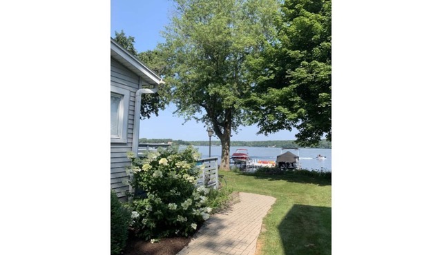 Lakefront! Beautiful views in this cozy cottage on Delavan Lake’s south shore.
