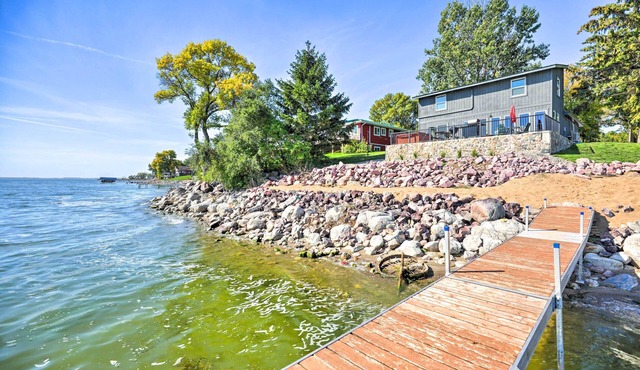 Lakefront Cabin w/Patio & Views in Lake Norden