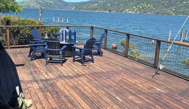 Lakefront Cabin with A/C, Private Beach, Boat Launch & 180° Views of Clear Lake