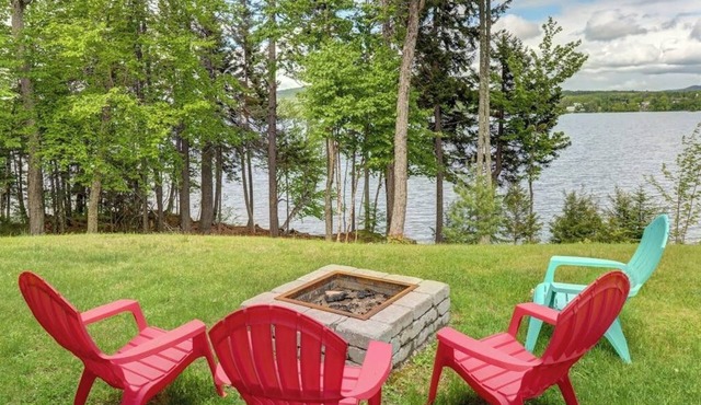 Lakefront Chalet-Style Home with Large Deck, a Dock & Beautiful Lake Views