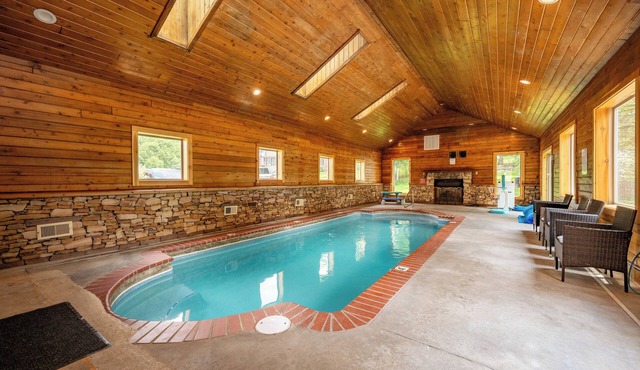 Lakefront Chalet w/Pool, Private Dock, & Hot Tub