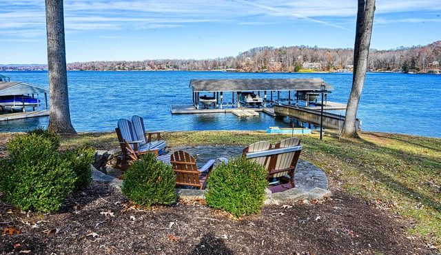 Lakefront, dog-friendly townhome with dock, boat slip, sunrise views & decks