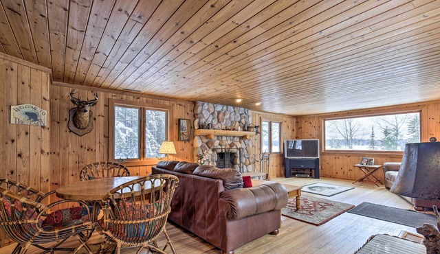 Lakefront Escape w/Fishing Pier & Snowmobiling!