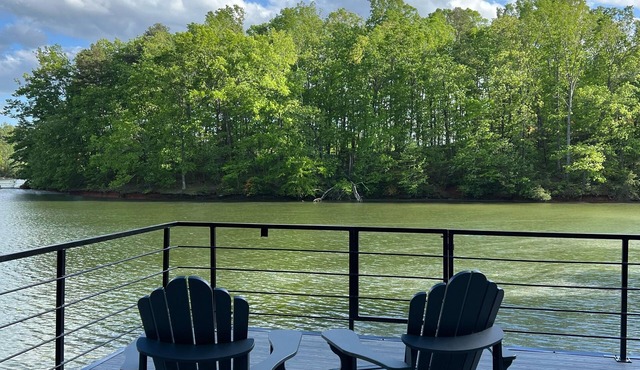 Lakefront family home w/private 2-story dock & NEW outdoor deck for dining!