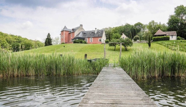 Lakefront French Chateau with Swimming Pool