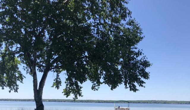 Lakefront getaway w/ treehouse, hot tub, 20 foot pontoon, gym