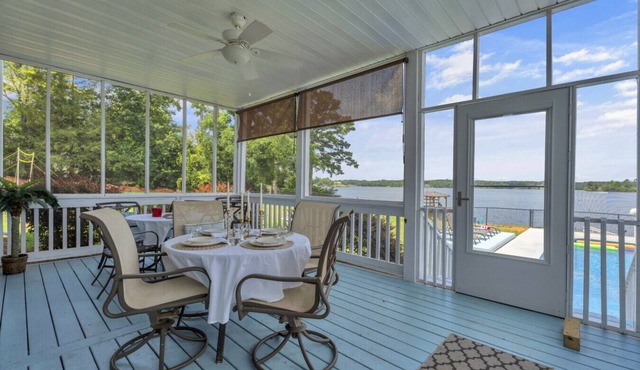 Lakefront Getaway with Dock Pool Sunset Games
