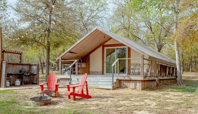 Lakefront Glamping Safari Tent #9: The Bluebonnet