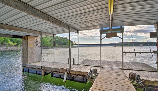 Lakefront Greers Ferry Cabin with Covered Boat Slip!